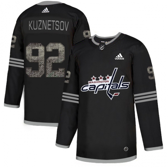 Men's Adidas Washington Capitals #92 Evgeny Kuznetsov Black 1 Authentic Classic Stitched NHL Jersey - Ujersey