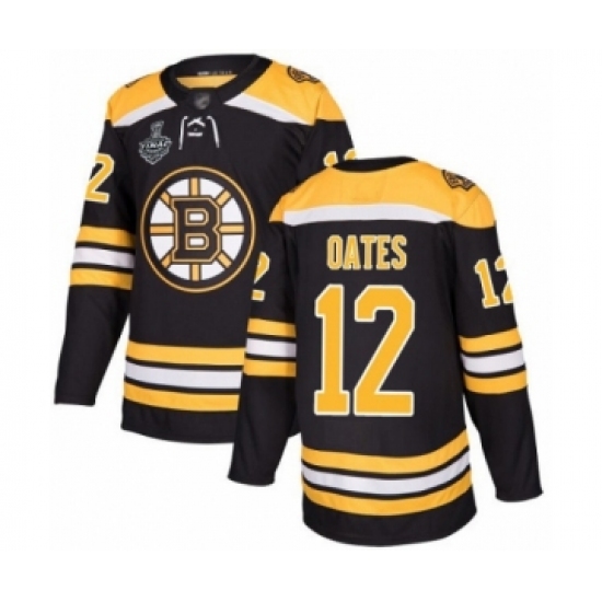 Youth Boston Bruins #12 Adam Oates Authentic Black Home 2019 Stanley Cup Final Bound Hockey Jersey - Ujersey
