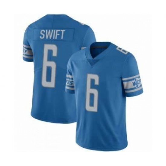 Men's Detroit Lions #6 D'Andre Swift Blue Vapor Untouchable Limited Stitched Jersey - Ujersey