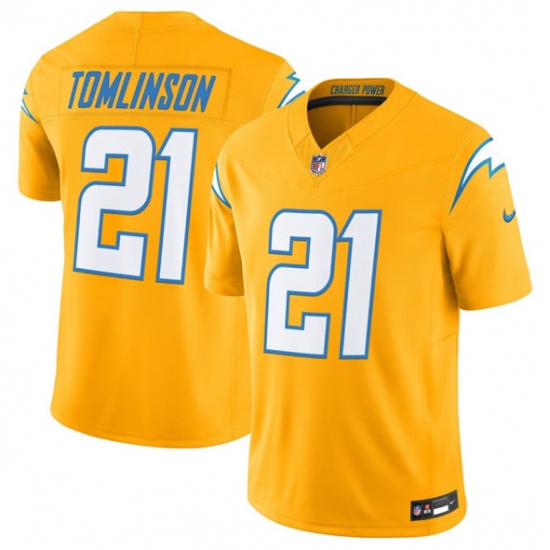 Men's Los Angeles Chargers #21 LaDainian Tomlinson Gold 2025 F.U.S.E. Alternate Vapor Limited Football Stitched JerseyMen's Los Angeles Chargers #21 LaDain - Ujersey