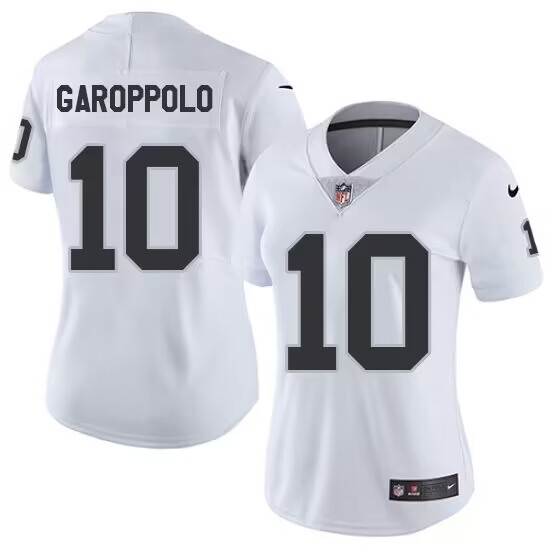 Women's Las Vegas Raiders #10 Jimmy Garoppolo White 2023 F.U.S.E Vapor Untouchable Stitched Football Jersey - Ujersey