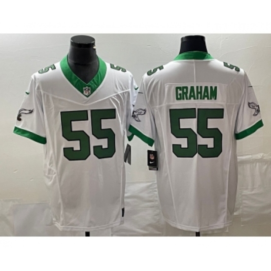 Men's Nike Philadelphia Eagles #55 Brandon Graham White 2023 F.U.S.E. Vapor Untouchable Stitched Football Jersey - Ujersey