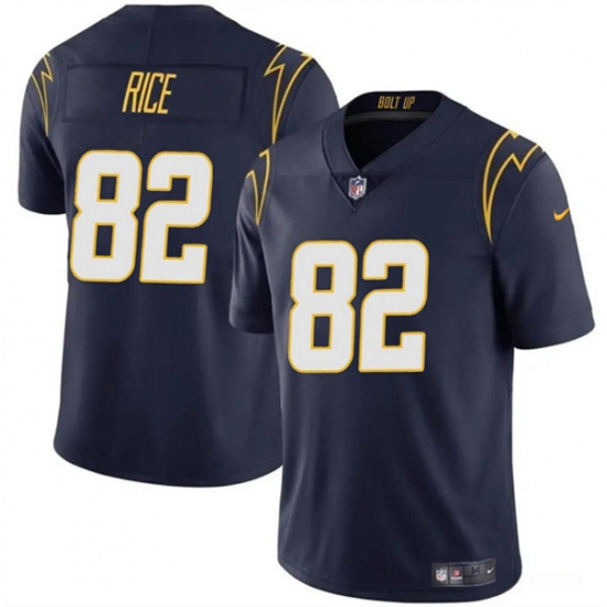 Men's Los Angeles Chargers #82 Brenden Rice Navy 2024 Draft Vapor Limited Football Stitched Jersey - Ujersey