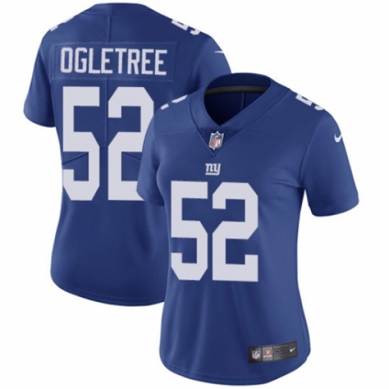 Women's Nike New York Giants #52 Alec Ogletree Royal Blue Team Color Vapor Untouchable Limited Player NFL Jersey - Ujersey