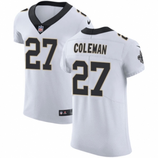 Men's Nike New Orleans Saints #27 Kurt Coleman White Vapor Untouchable Elite Player NFL Jersey - Ujersey
