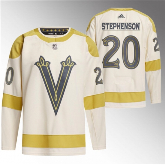 Men's Vegas Golden Knights #20 Chandler Stephenson Cream 2024 Winter Classic Breakaway Stitched Jersey - Ujersey