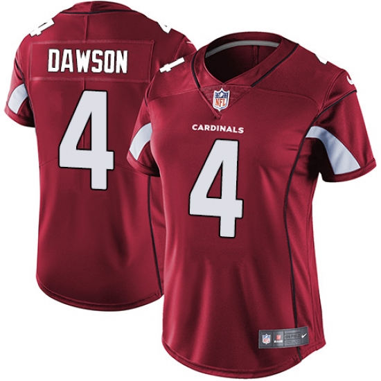 Women's Nike Arizona Cardinals #4 Phil Dawson Red Team Color Vapor Untouchable Limited Player NFL Jersey - Ujersey