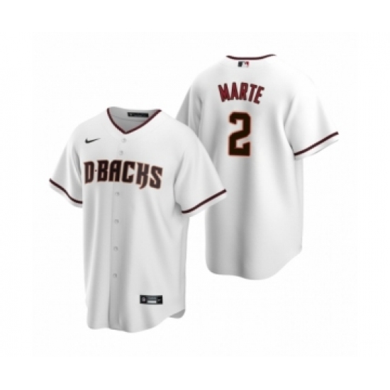 Men's Arizona Diamondbacks #2 Starling Marte Nike White Replica Home Jersey - Ujersey