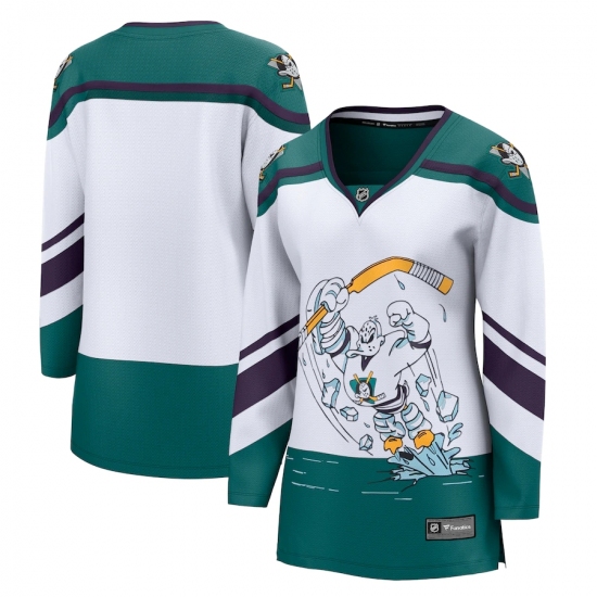 Women's Anaheim Ducks Fanatics Branded Blank White 2020-21 Special Edition Breakaway Jersey - Ujersey