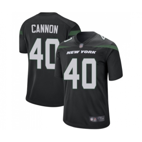 Men's New York Jets #40 Trenton Cannon Game Black Alternate Football Jersey - Ujersey