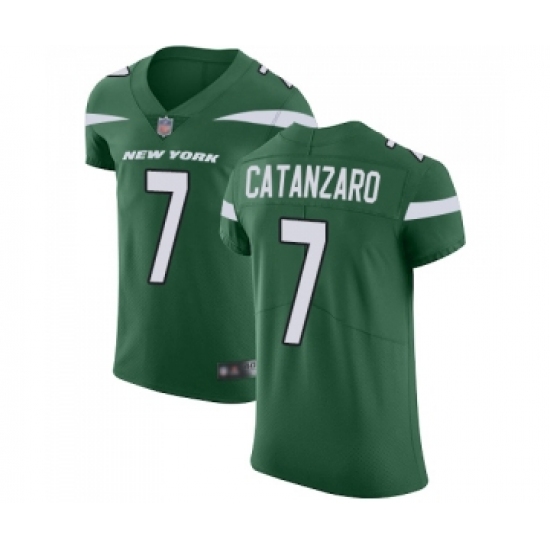 Men's New York Jets #7 Chandler Catanzaro Green Team Color Vapor Untouchable Elite Player Football Jersey - Ujersey