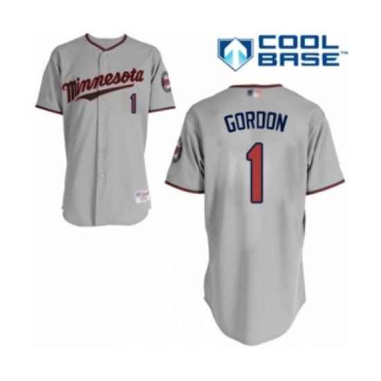 Youth Minnesota Twins #1 Nick Gordon Authentic Grey Road Cool Base Baseball Player Jersey - Ujersey