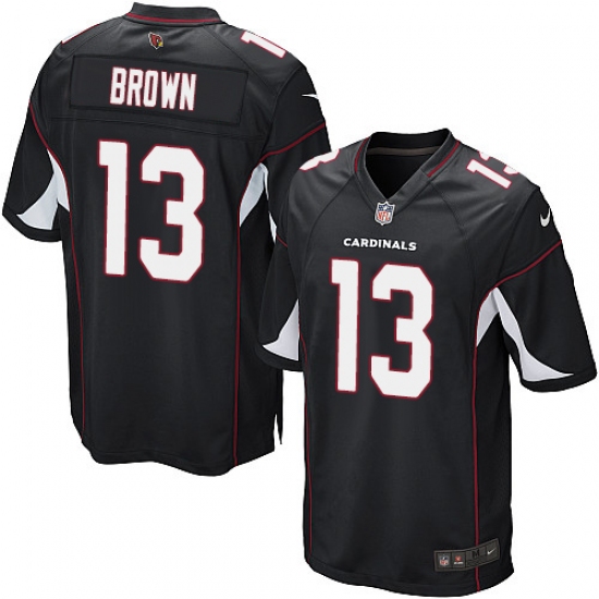 Men's Nike Arizona Cardinals #13 Jaron Brown Game Black Alternate NFL Jersey - Ujersey