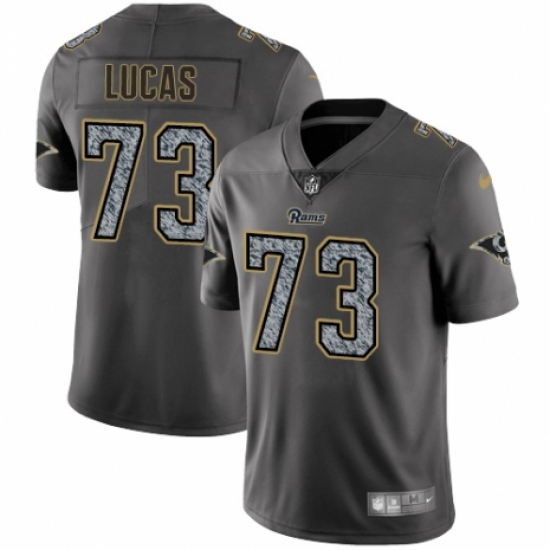 Men's Nike Los Angeles Rams #73 Cornelius Lucas Gray Static Vapor Untouchable Limited NFL Jersey - Ujersey