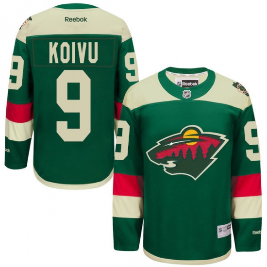 Youth Reebok Minnesota Wild #9 Mikko Koivu Premier Green 2016 Stadium Series NHL Jersey - Ujersey