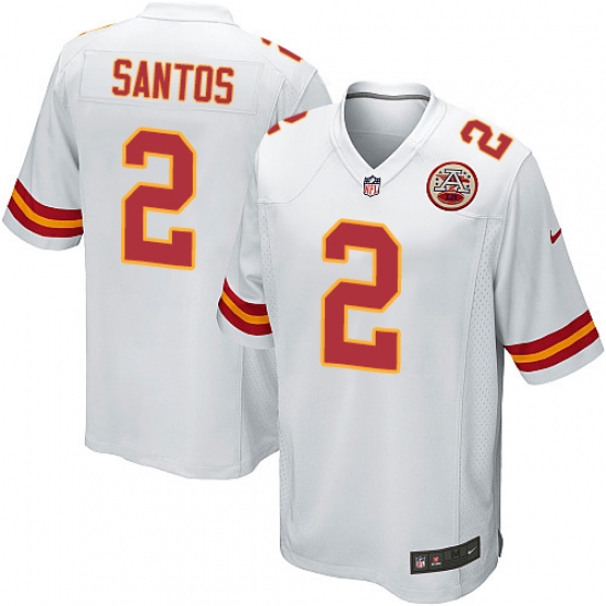 Men's Nike Kansas City Chiefs #2 Cairo Santos Game White NFL Jersey - Ujersey