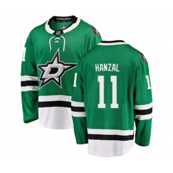 Men's Dallas Stars #11 Martin Hanzal Authentic Green Home Fanatics Branded Breakaway NHL Jersey - Ujersey