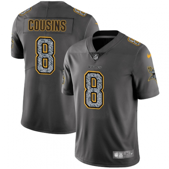 Youth Nike Minnesota Vikings #8 Kirk Cousins Gray Static Vapor Untouchable Limited NFL Jersey - Ujersey