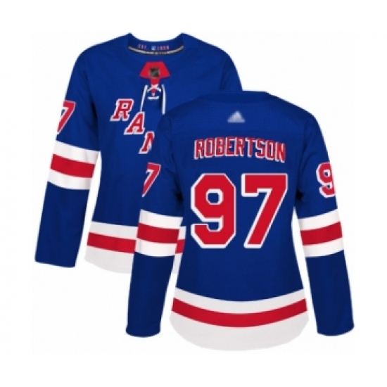 Women's New York Rangers #97 Matthew Robertson Authentic Royal Blue Home Hockey Jersey - Ujersey