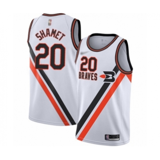 Youth Los Angeles Clippers #20 Landry Shamet Swingman White Hardwood Classics Finished Basketball Jersey