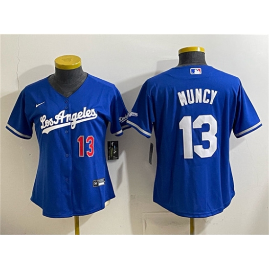 Youth Los Angeles Dodgers #13 Max Muncy Royal Alternate Stadium Stitched Baseball Jersey - Ujersey