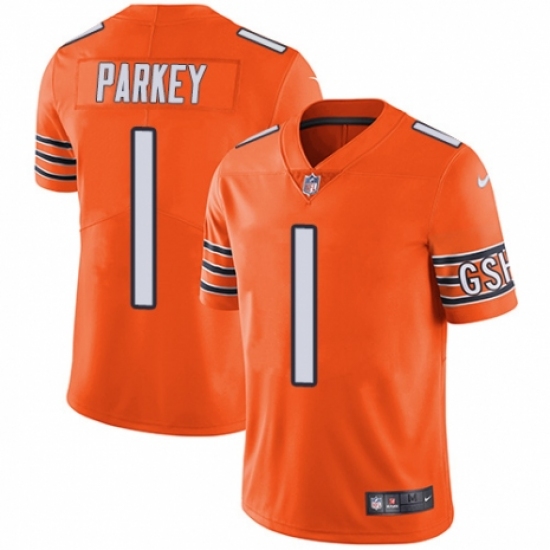 Youth Nike Chicago Bears #1 Cody Parkey Limited Orange Rush Vapor Untouchable NFL Jersey - Ujersey