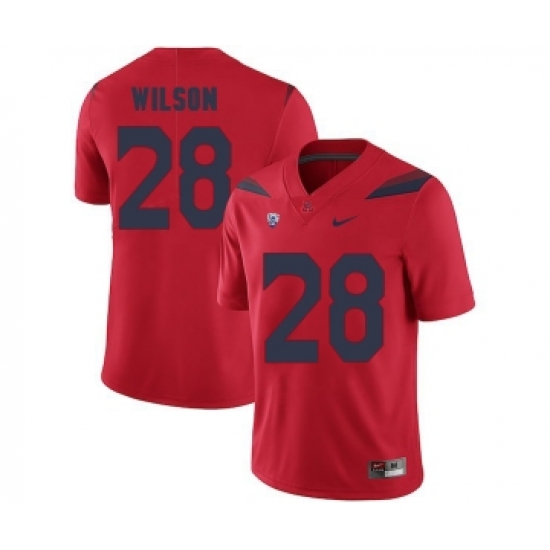 Arizona Wildcats 28 Nick Wilson Red College Football Jersey - Ujersey
