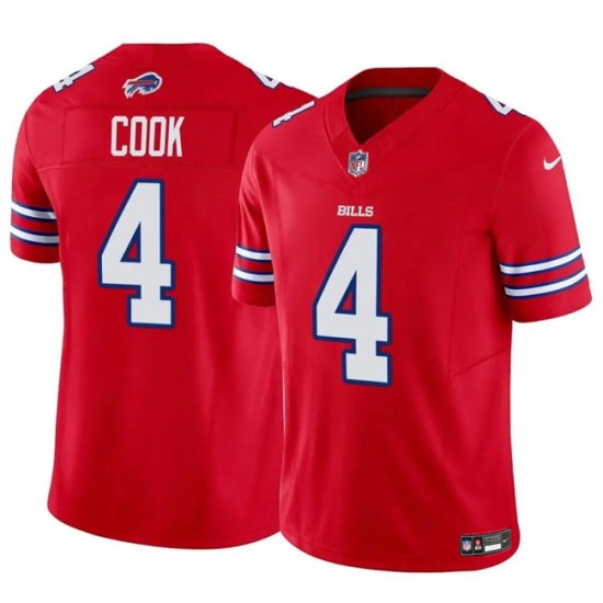 Men's Buffalo Bills #4 James Cook Red 2023 F.U.S.E. Vapor Untouchable Limited Football Stitched Jersey - Ujersey