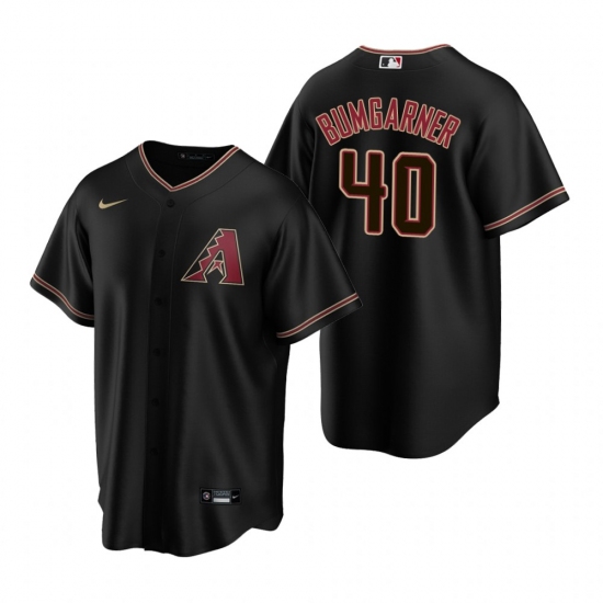 Men's Nike Arizona Diamondbacks #40 Madison Bumgarner Black Alternate Stitched Baseball Jersey - Ujersey