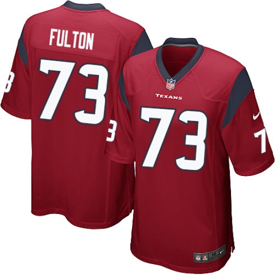 Men's Nike Houston Texans #73 Zach Fulton Game Red Alternate NFL Jersey - Ujersey