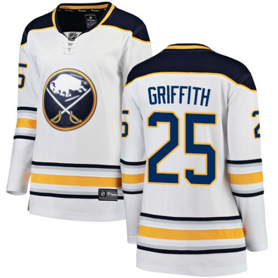 Women's Buffalo Sabres #25 Seth Griffith Fanatics Branded White Away Breakaway NHL Jersey - Ujersey