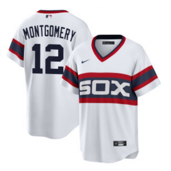 Men's Chicago White Sox #12 Colson Montgomery White Cool Base Stitched Jersey - Ujersey
