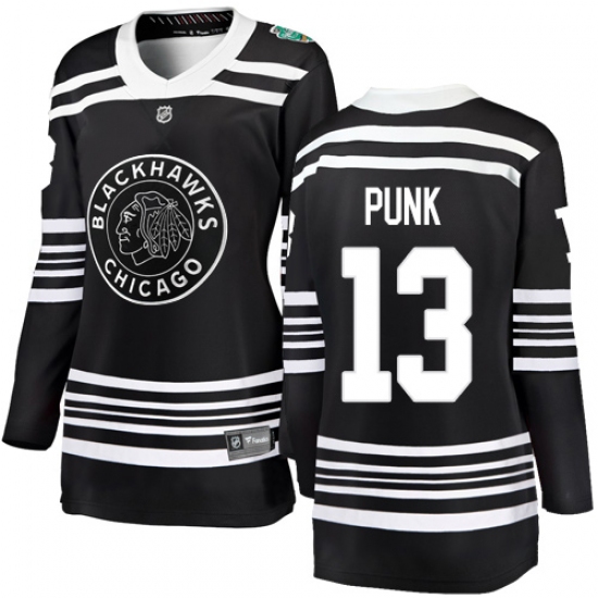 Women's Chicago Blackhawks #13 CM Punk Black 2019 Winter Classic Fanatics Branded Breakaway NHL Jersey - Ujersey