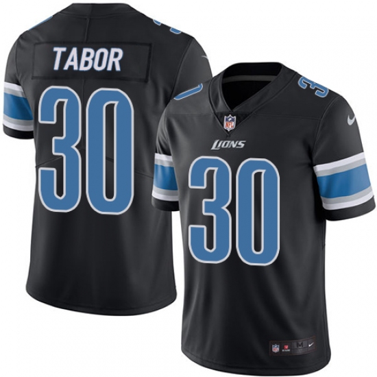 Youth Nike Detroit Lions #30 Teez Tabor Limited Black Rush Vapor Untouchable NFL Jersey - Ujersey