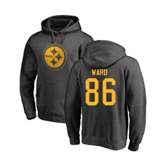 Football Pittsburgh Steelers #86 Hines Ward Ash One Color Pullover Hoodie - Ujersey