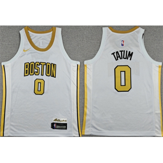 Youth Boston Celtics #0 Jayson Tatum White 2025 City Edition Stitched Jersey - Ujersey