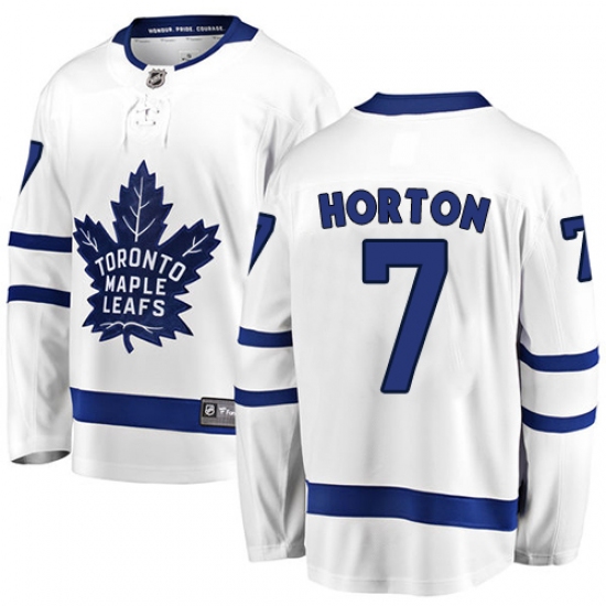 Men's Toronto Maple Leafs #7 Tim Horton Fanatics Branded White Away Breakaway NHL Jersey - Ujersey