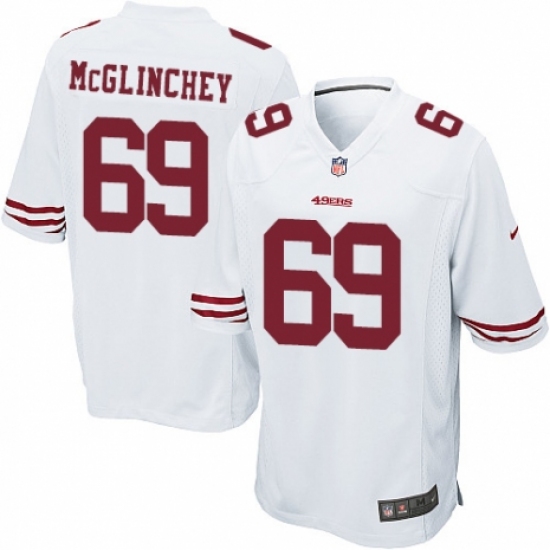 Men's Nike San Francisco 49ers #69 Mike McGlinchey Game White NFL Jersey - Ujersey