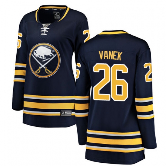 Women's Buffalo Sabres #26 Thomas Vanek Fanatics Branded Navy Blue Home Breakaway NHL Jersey - Ujersey