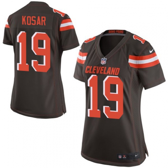 Women's Nike Cleveland Browns #19 Bernie Kosar Game Brown Team Color NFL Jersey - Ujersey