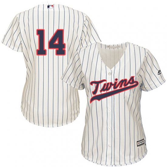 Women's Majestic Minnesota Twins #14 Kent Hrbek Authentic Cream Alternate Cool Base MLB Jersey - Ujersey