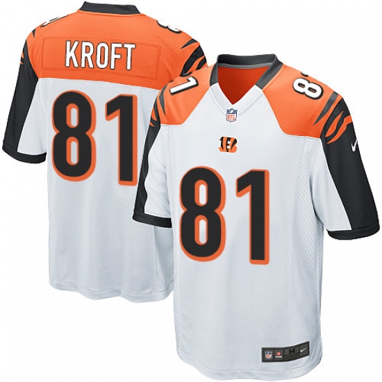 Men's Nike Cincinnati Bengals #81 Tyler Kroft Game White NFL Jersey - Ujersey