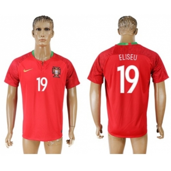 Portugal #19 Eliseu Home Soccer Country Jersey