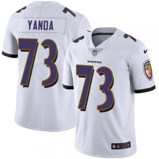 Youth Nike Baltimore Ravens #73 Marshal Yanda White Vapor Untouchable Limited Player NFL Jersey - Ujersey
