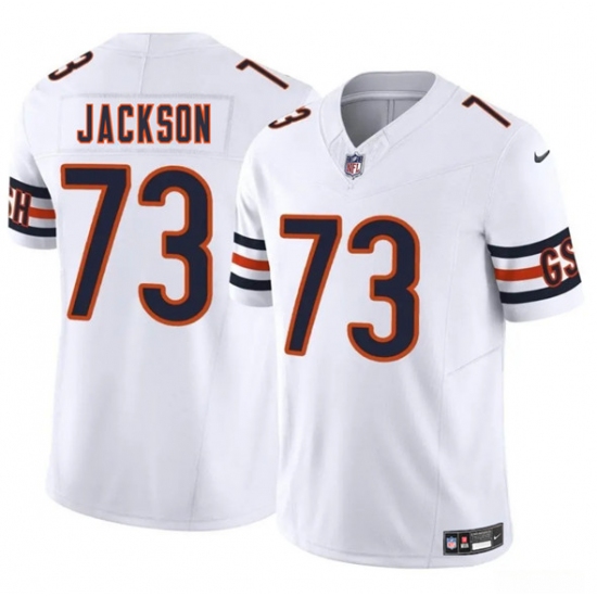 Men's Chicago Bears #73 Jonah Jackson White 2025 F.U.S.E. Vapor Football Stitched Jersey - Ujersey