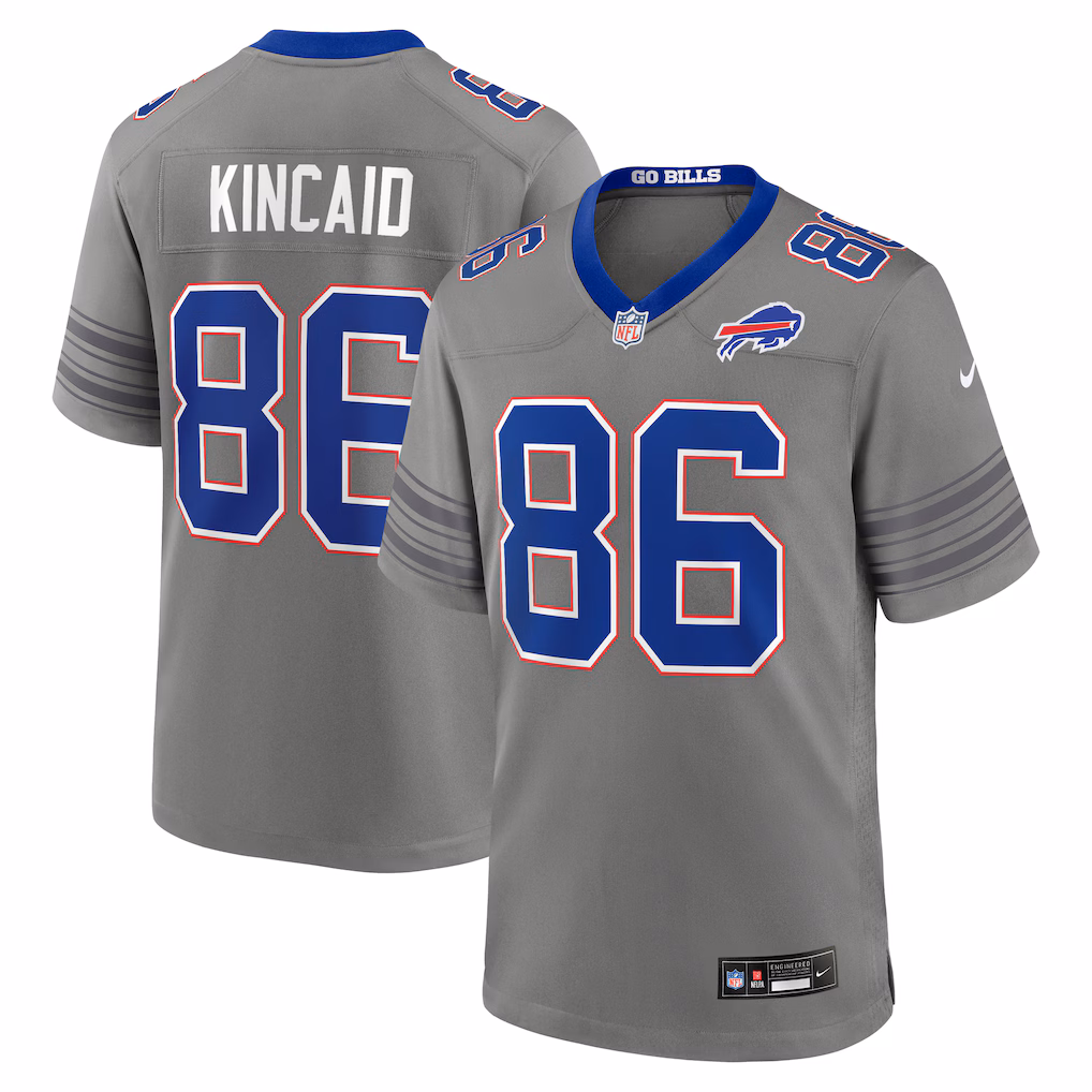 Men's Buffalo Bills Dalton Kincaid Nike Gray Nickel City Game Jersey - Ujersey
