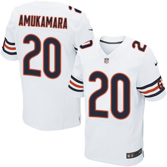Men's Nike Chicago Bears #20 Prince Amukamara Elite White NFL Jersey - Ujersey