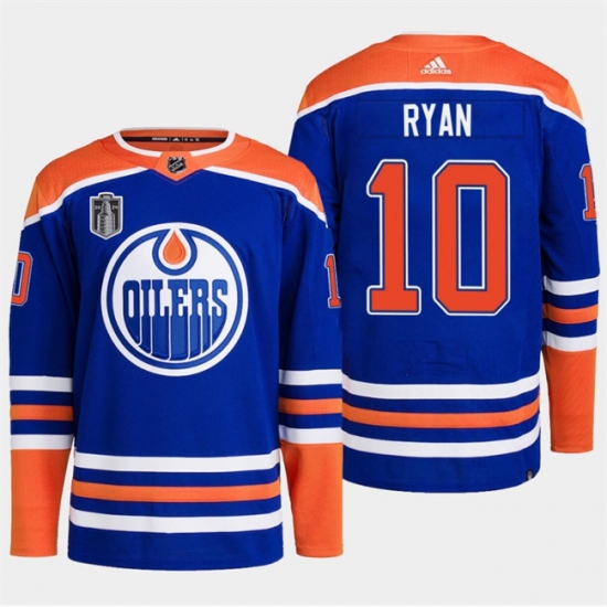 Men's Edmonton Oilers #10 Derek Ryan Royal 2024 Stanley Cup Final Stitched Jersey - Ujersey