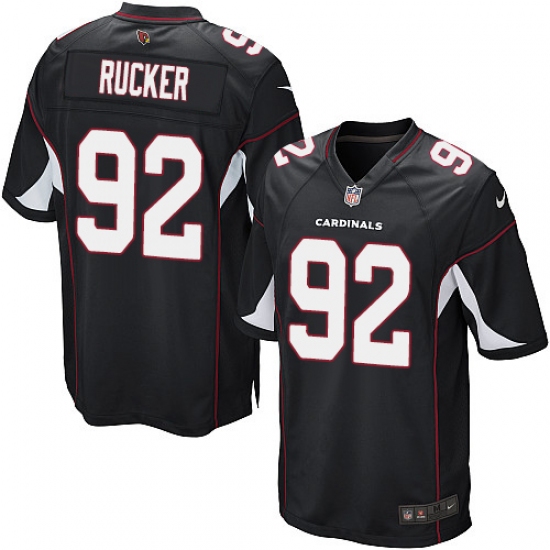 Men's Nike Arizona Cardinals #92 Frostee Rucker Game Black Alternate NFL Jersey - Ujersey