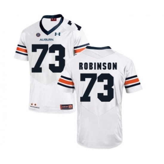 Auburn Tigers 73 Greg Robinson White College Football Jersey - Ujersey